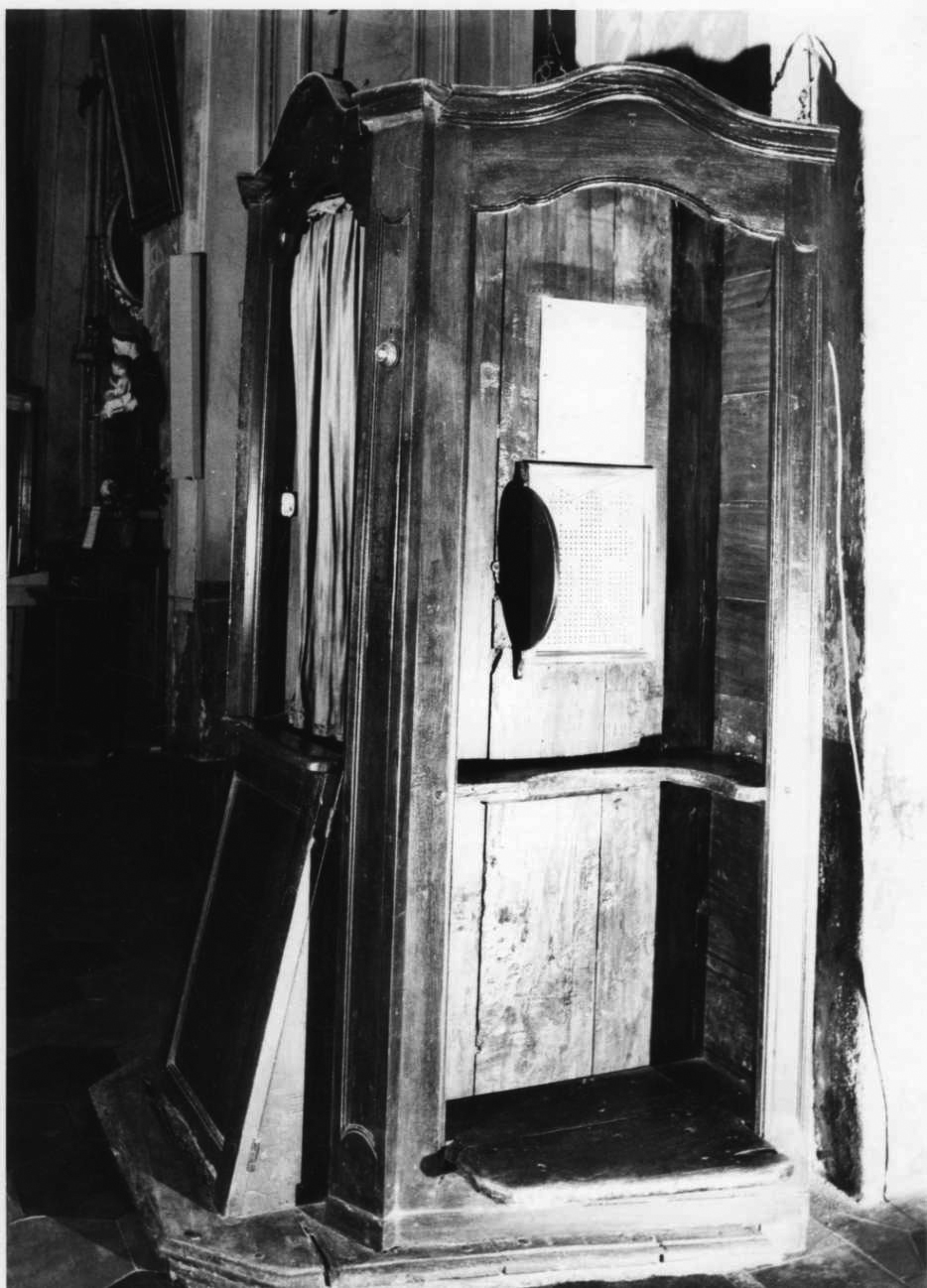 confessionale, opera isolata - bottega piemontese (seconda metà sec. XVIII)