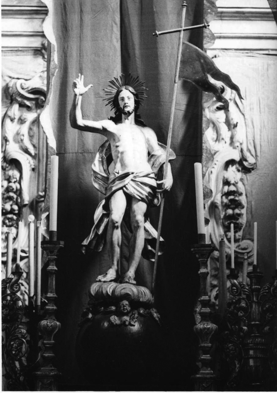 Cristo risorto (scultura processionale, opera isolata) di Plura Carlo Giuseppe (secondo quarto sec. XVIII)