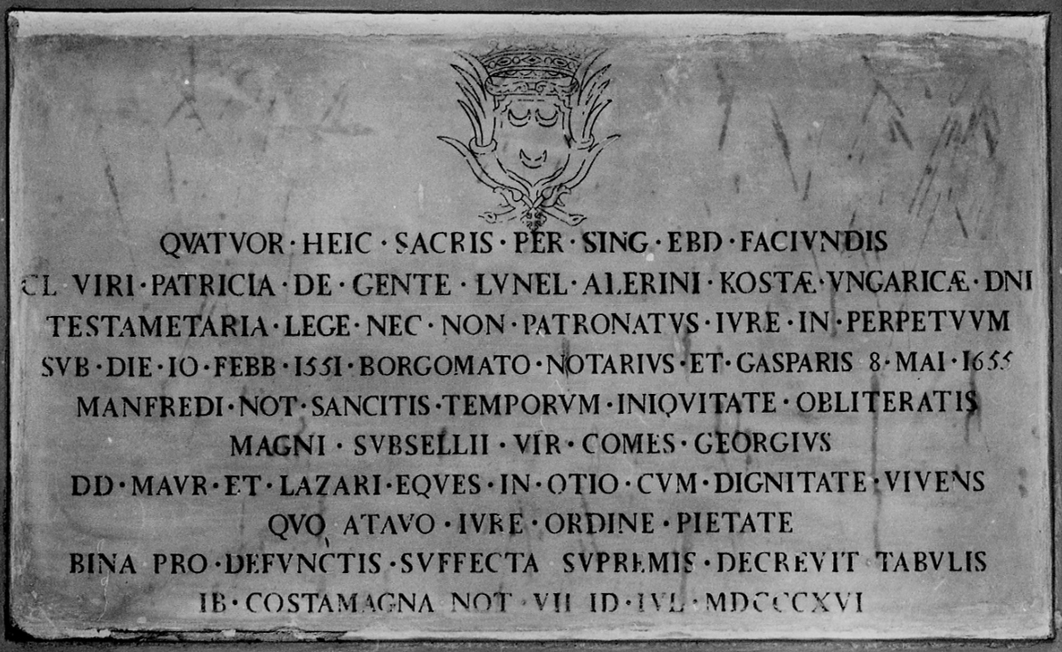 lapide commemorativa, opera isolata - bottega cuneese (primo quarto sec. XIX)