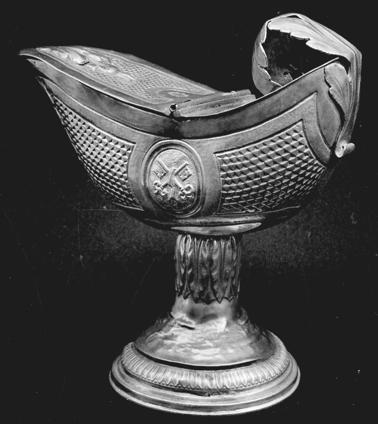 navicella portaincenso, opera isolata - bottega torinese (secondo quarto sec. XIX)