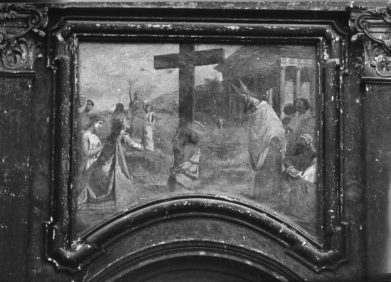 esaltazione della vera croce (dipinto, elemento d'insieme) - ambito piemontese, bottega piemontese (fine/inizio secc. XIX/ XX)