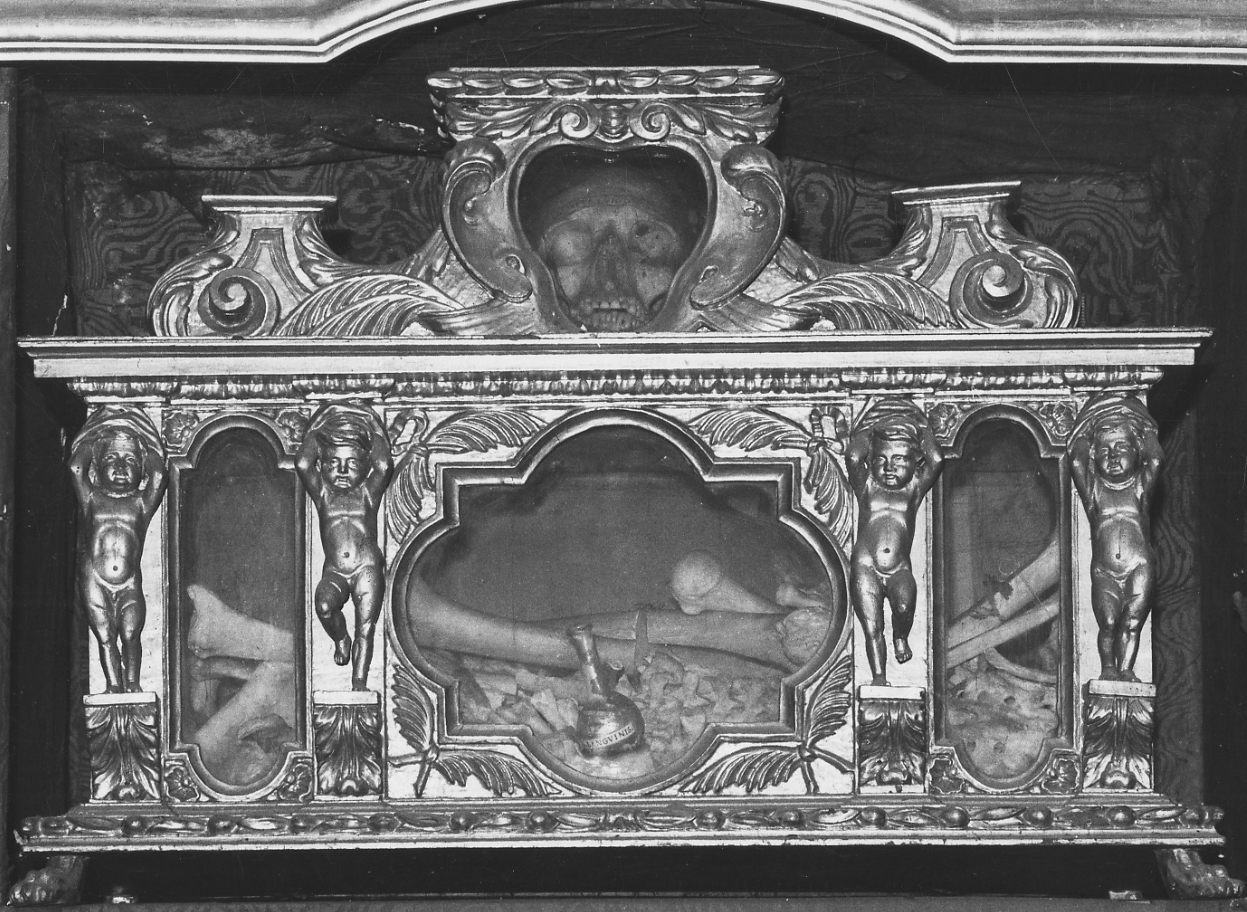 reliquiario a teca - a urna, opera isolata - bottega piemontese (ultimo quarto sec. XVII)