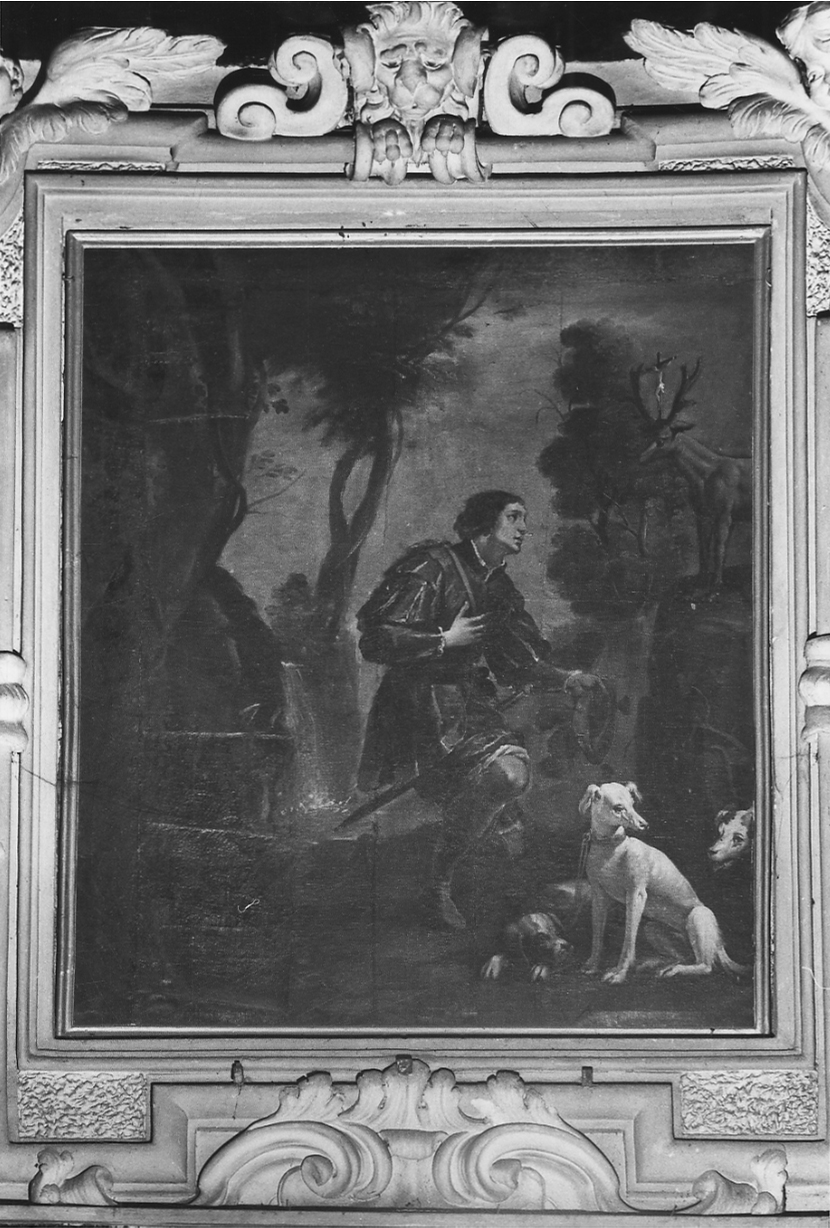 visione di Sant'Eustachio (dipinto, elemento d'insieme) di Bruno Giulio, Bruno Giovanni Battista (prima metà sec. XVII)