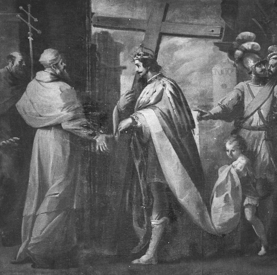 Eraclio riporta la croce a Gerusalemme (dipinto, elemento d'insieme) di Bruno Giulio, Bruno Giovanni Battista (secondo quarto sec. XVII)