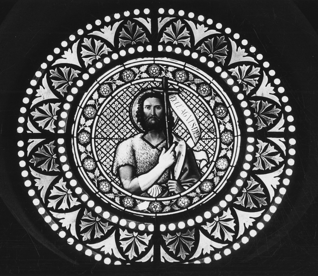 vetrata, coppia - bottega cuneese (fine sec. XIX)