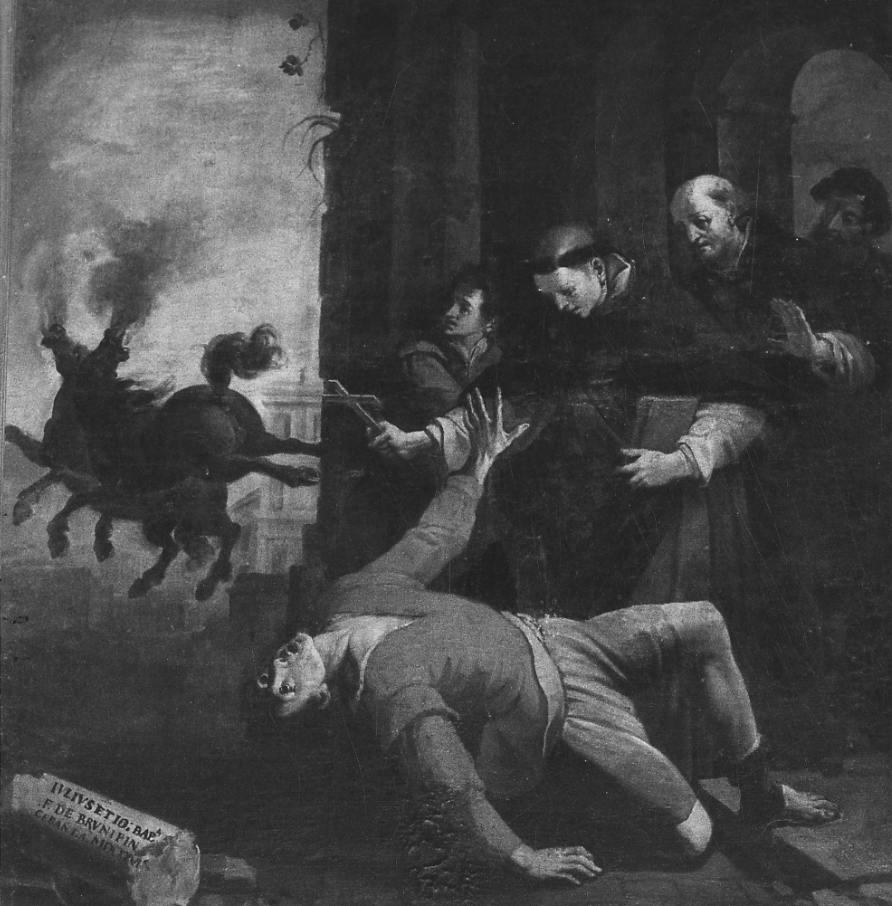 guarigione di un indemoniato (dipinto, elemento d'insieme) di Bruno Giulio, Bruno Giovanni Battista (secondo quarto sec. XVII)