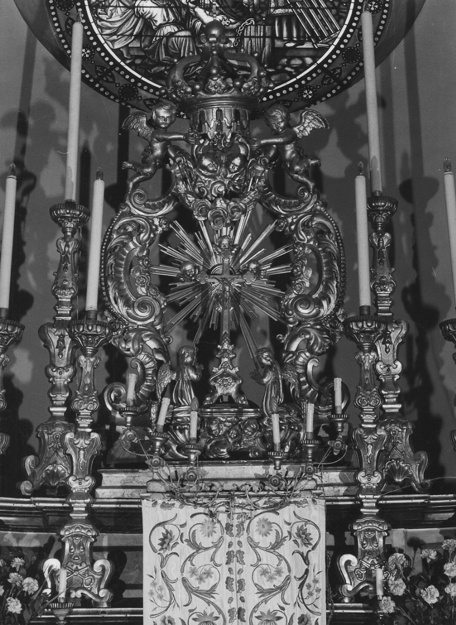 tronetto per esposizione eucaristica, opera isolata - bottega cuneese (ultimo quarto sec. XIX)