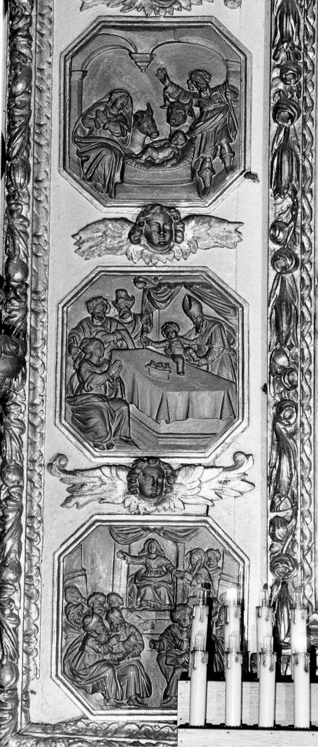 disputa di Gesù con i dottori nel tempio (rilievo, elemento d'insieme) - bottega cuneese (terzo quarto sec. XVIII)