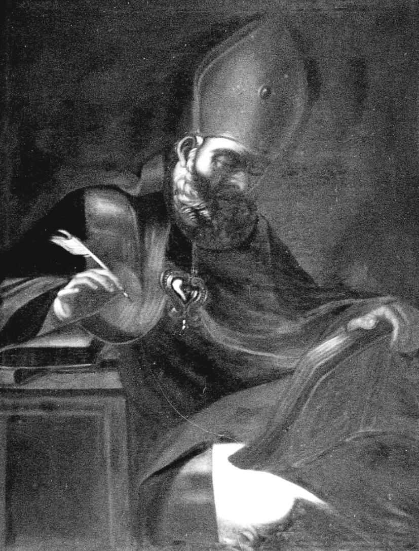 Sant'Agostino (dipinto, elemento d'insieme) - ambito piemontese (metà sec. XVIII)