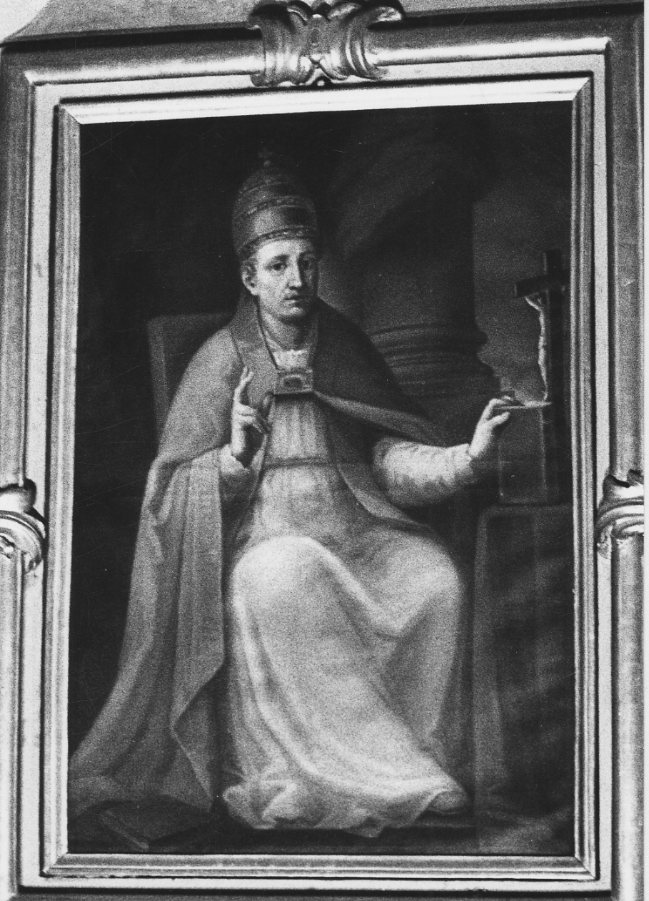 Santo papa (dipinto, elemento d'insieme) di Toscano Francesco (attribuito) (ultimo quarto sec. XIX)
