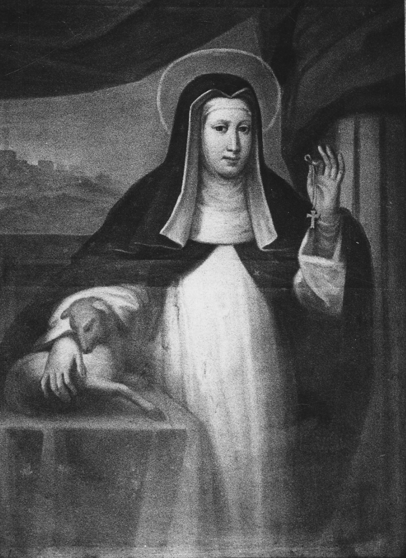 Sant'Agnese (dipinto, elemento d'insieme) di Toscano Francesco (attribuito) (ultimo quarto sec. XIX)