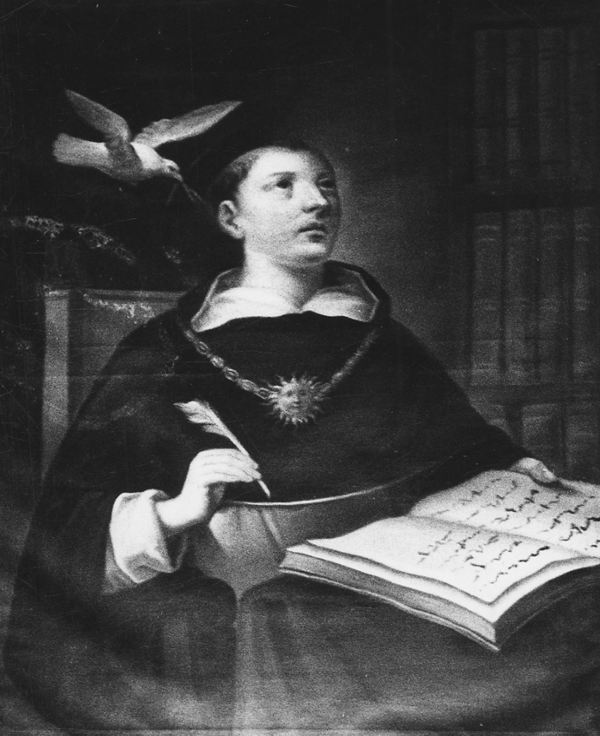 San Tommaso d'Aquino (dipinto, elemento d'insieme) di Toscano Francesco (attribuito) (ultimo quarto sec. XIX)