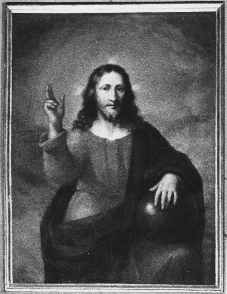 Gesù benedicente (dipinto, opera isolata) di Toscano Francesco (attribuito) (ultimo quarto sec. XIX)