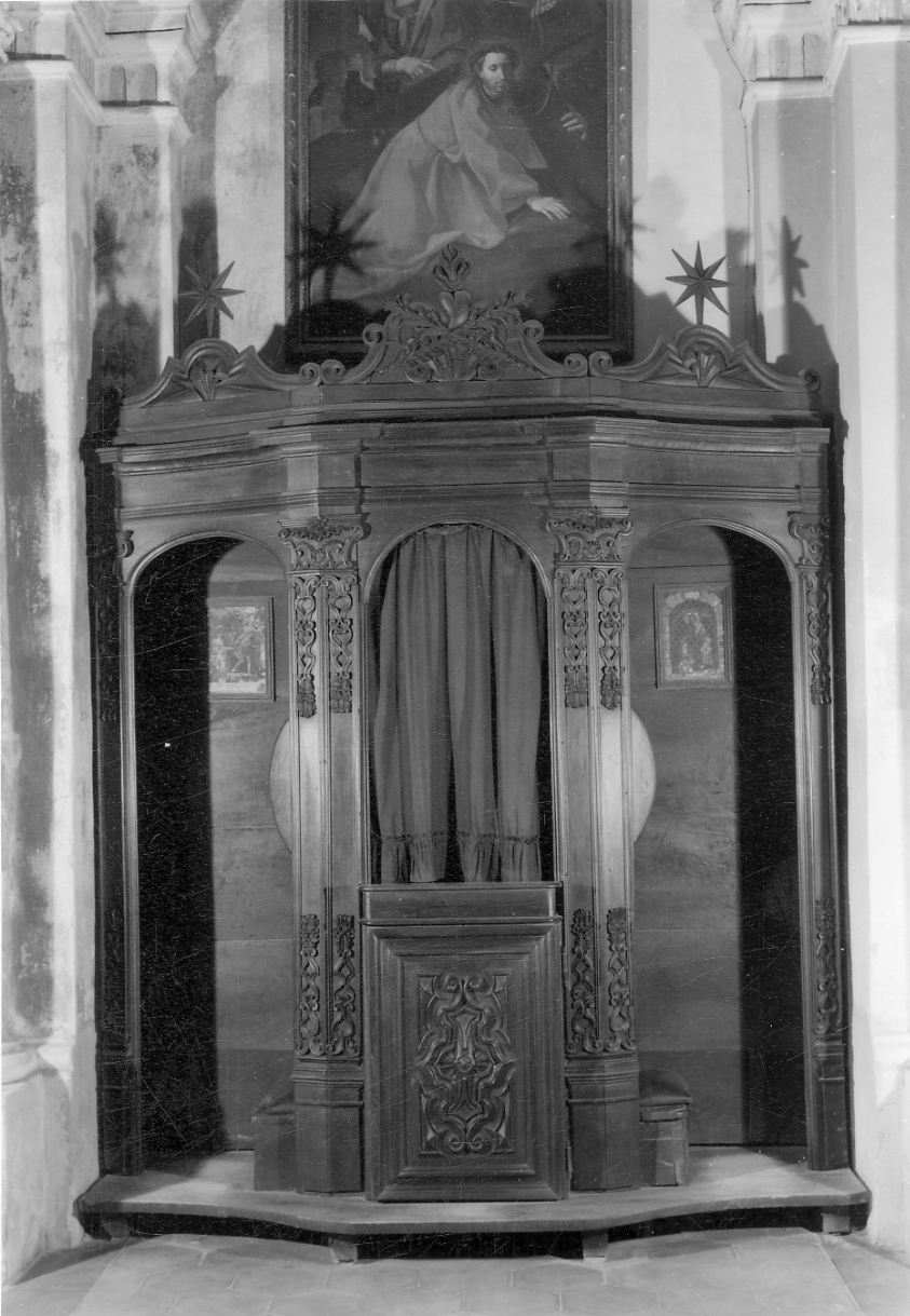 confessionale, opera isolata - bottega cuneese (prima metà sec. XVIII)