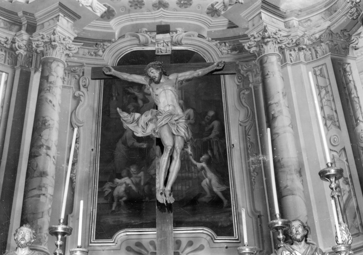 Cristo crocifisso (scultura, opera isolata) di Plura Carlo Giuseppe (attribuito) (prima metà sec. XVIII)