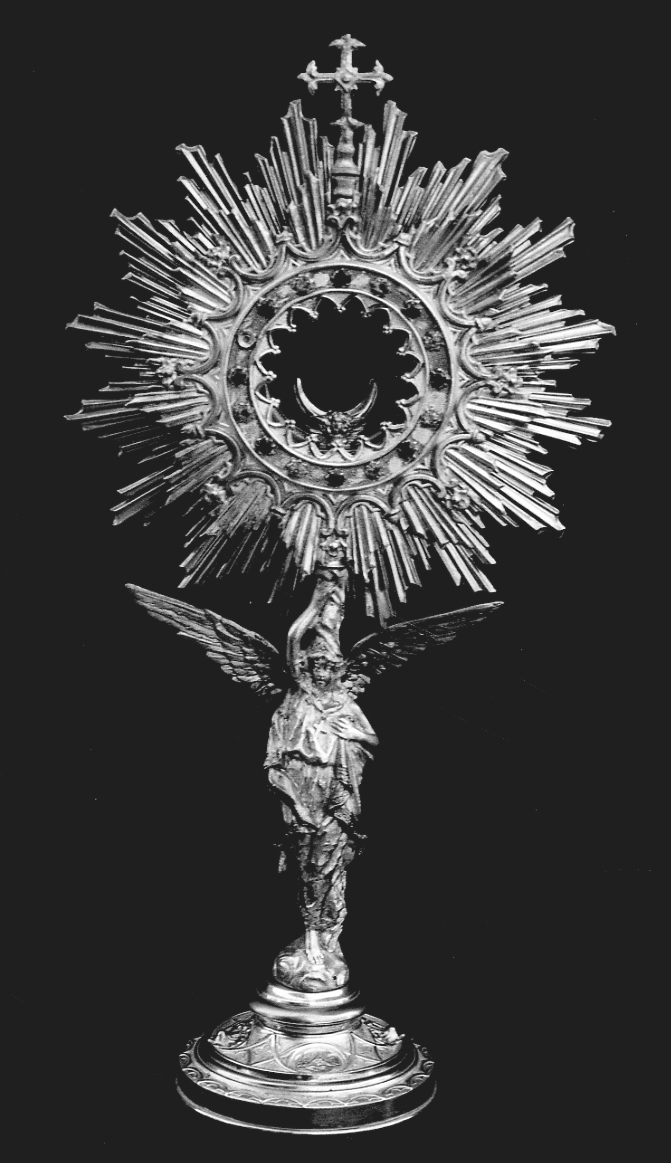 ostensorio - a raggiera, opera isolata di Bertarelli Fratelli Ditta (attribuito) (inizio sec. XX)