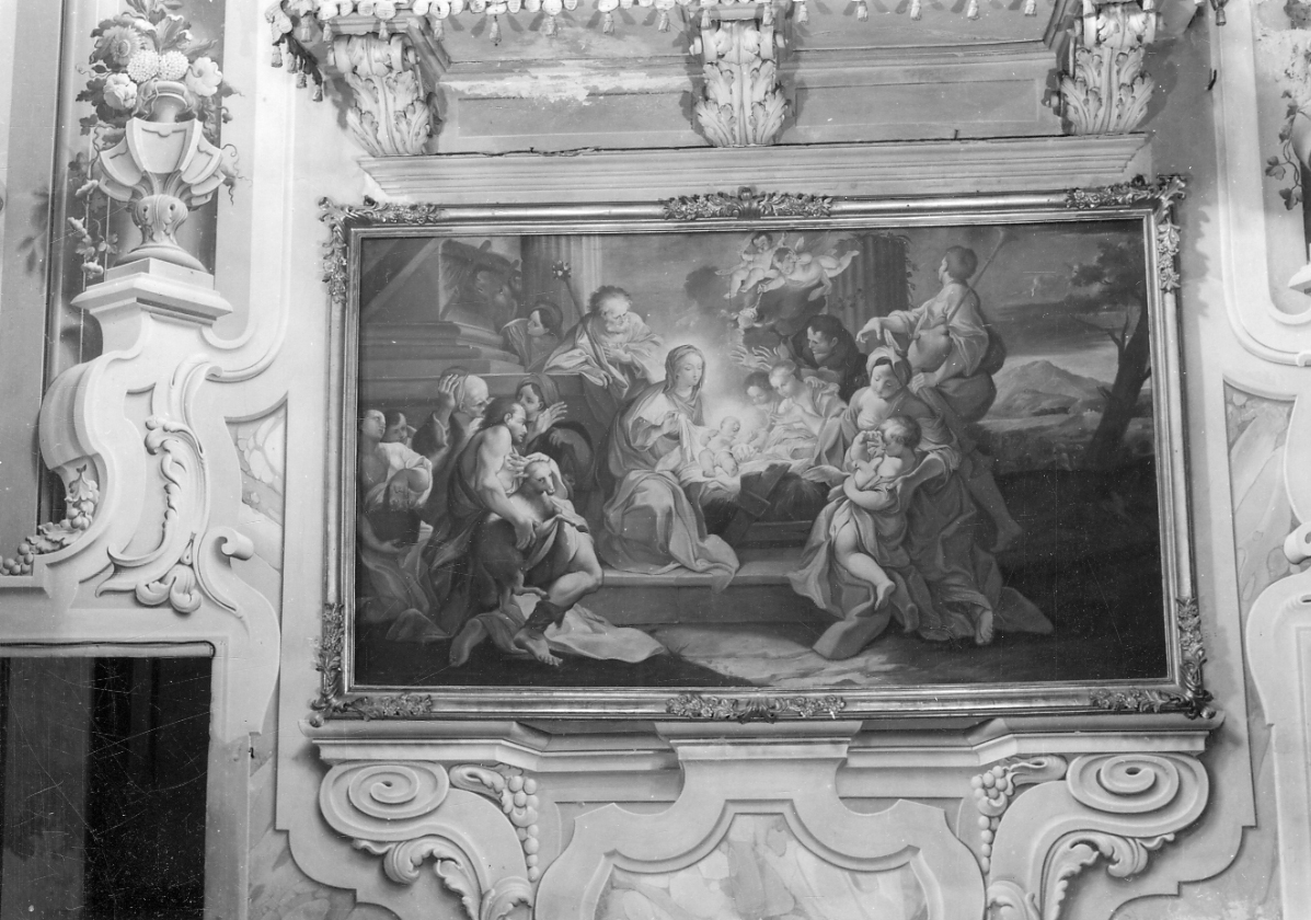 adorazione dei pastori (dipinto, pendant) di Gambera Luigi (attribuito) (sec. XVIII)