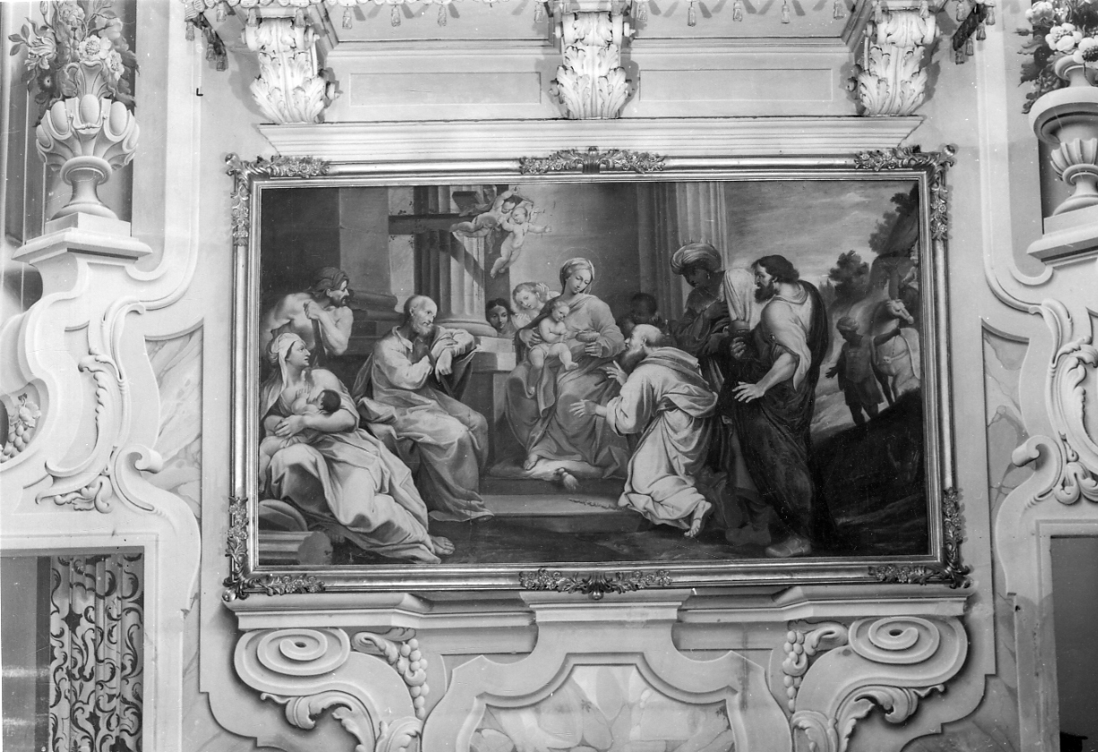 adorazione dei Re Magi (dipinto, pendant) di Gambera Luigi (attribuito) (sec. XVIII)