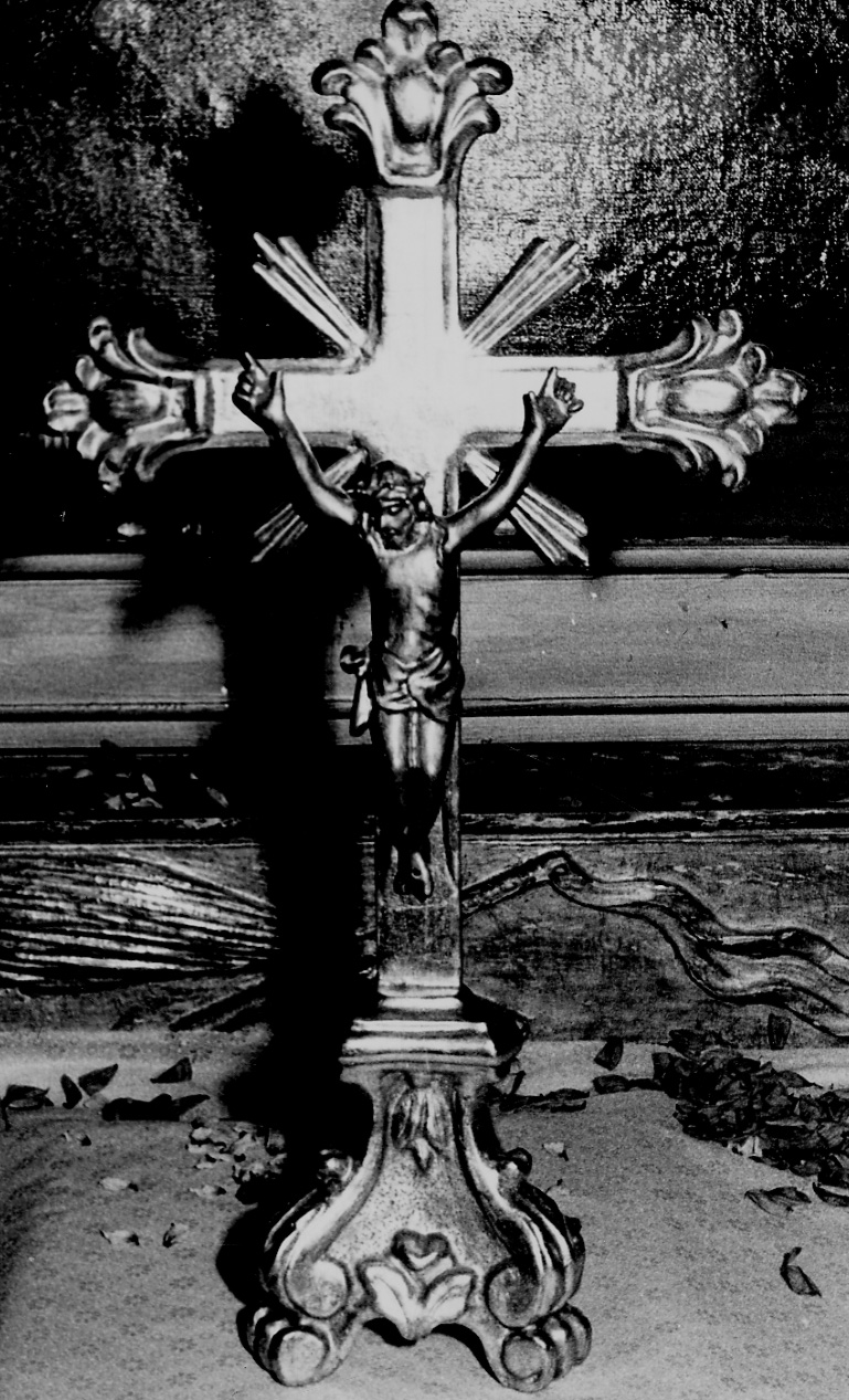 Cristo crocifisso (croce d'altare, opera isolata) - bottega Italia nord-occidentale (prima metà sec. XVIII, sec. XX)