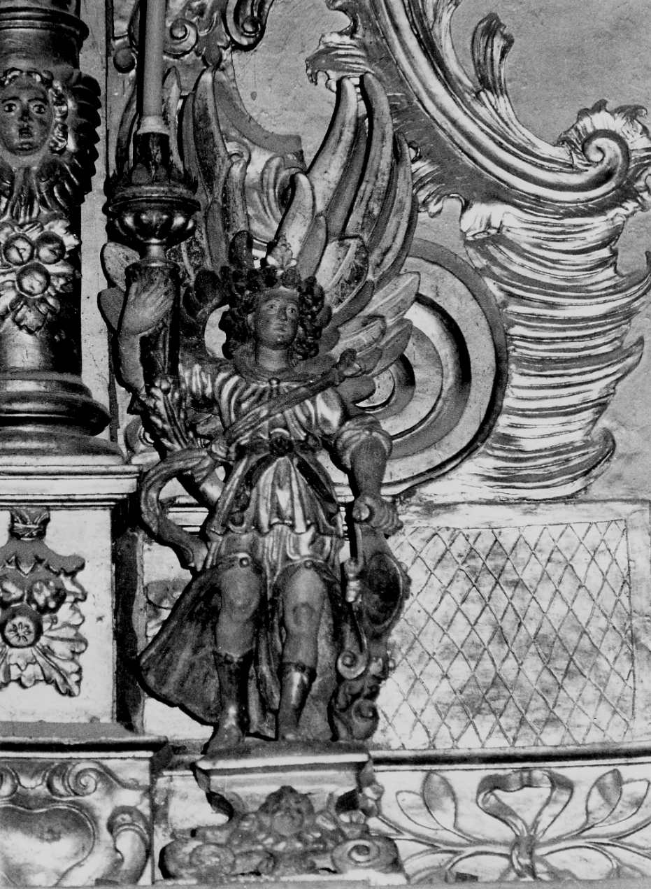 angelo reggitorcia (statua, coppia) - bottega liguro-piemontese (sec. XVII)