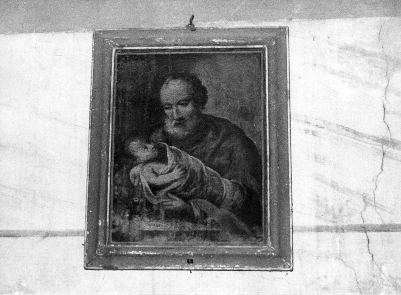 San Giuseppe e Gesù Bambino (dipinto, opera isolata) - ambito piemontese (sec. XVII)