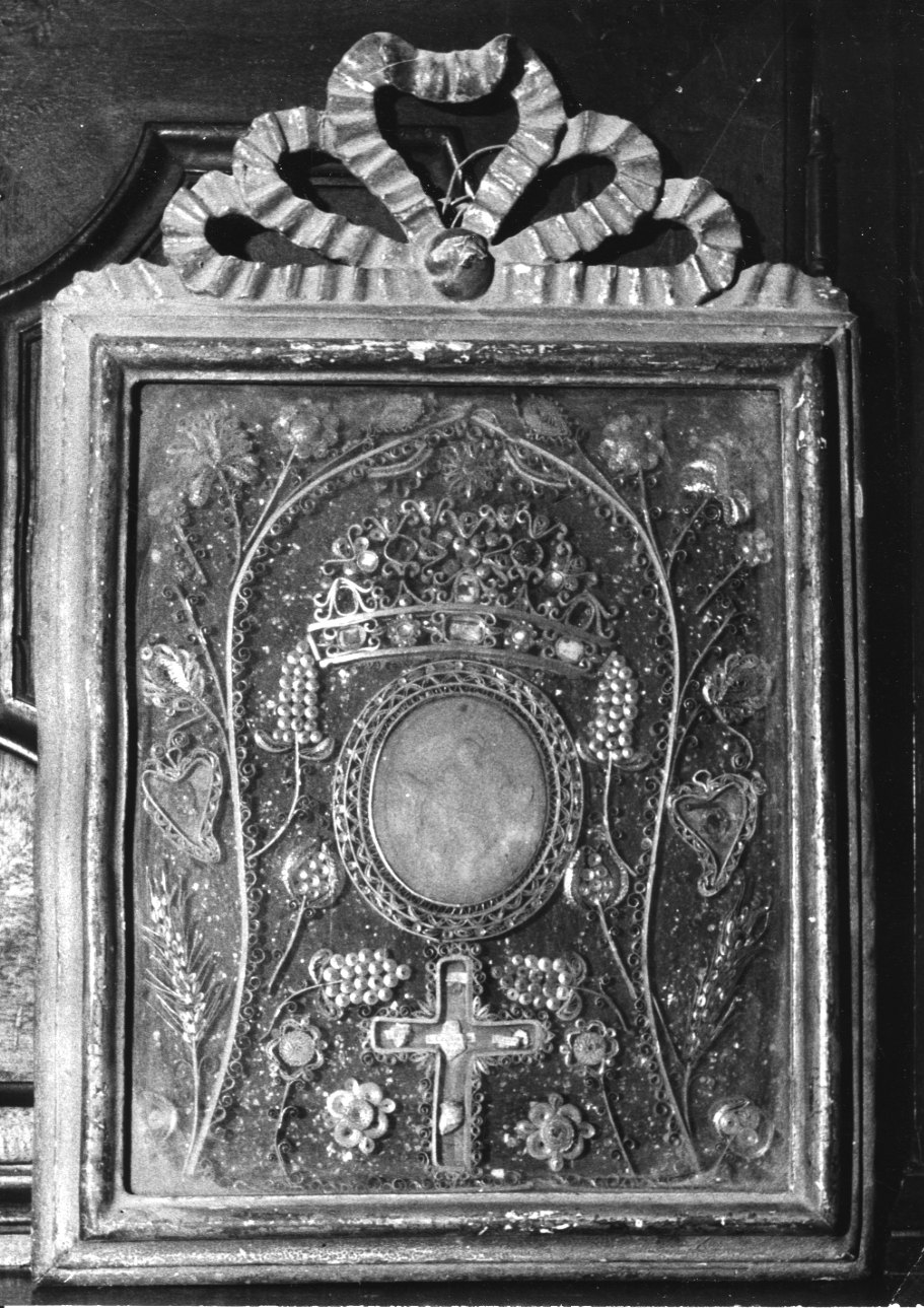 reliquiario - a tabella, opera isolata - bottega piemontese (sec. XVIII)