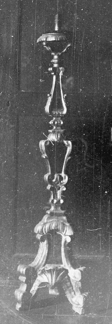 candeliere, serie - bottega cuneese (metà sec. XVIII)