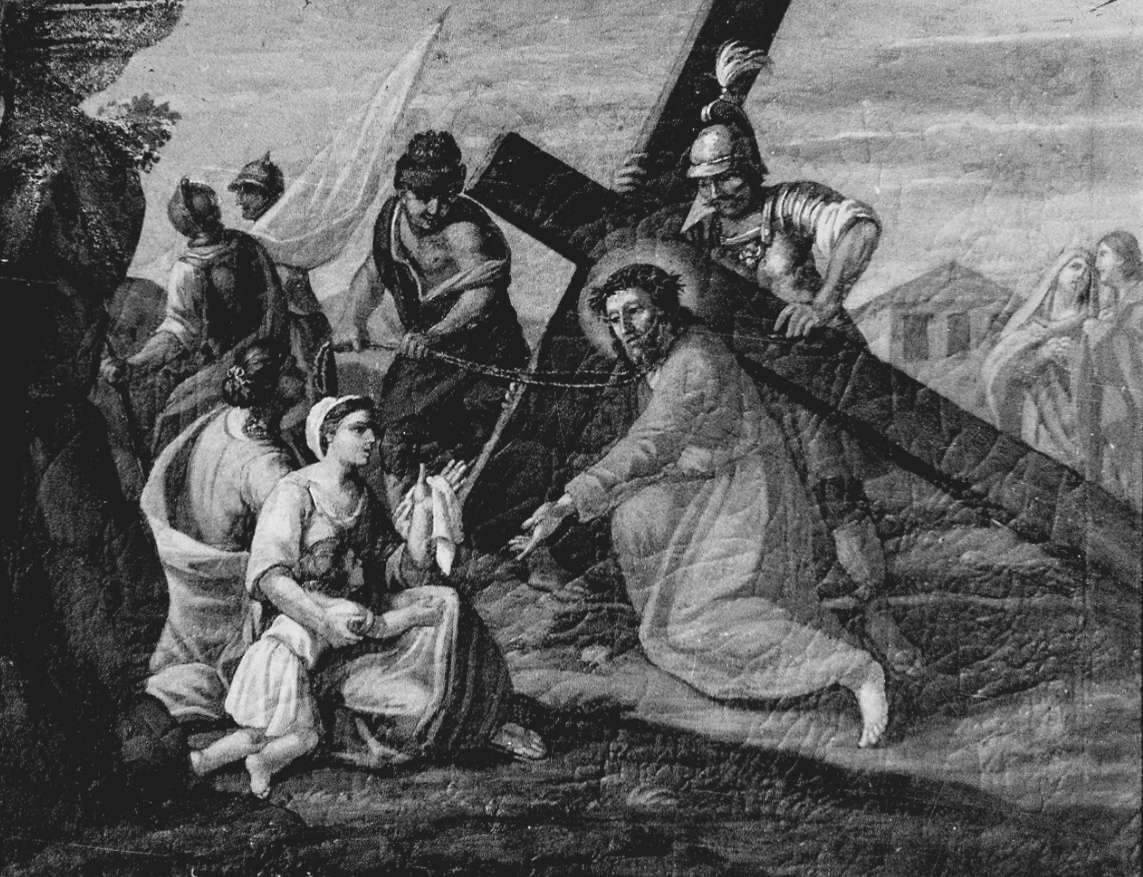 stazione VIII: Gesù consola le donne di Gerusalemme (dipinto, elemento d'insieme) di Trono Alessandro (secondo quarto sec. XVIII)