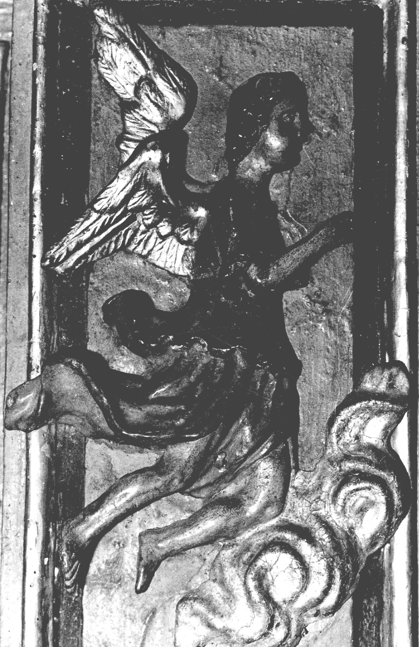 angelo (decorazione a intaglio, elemento d'insieme) di Burgo Giovanni Antonio (inizio sec. XVIII)
