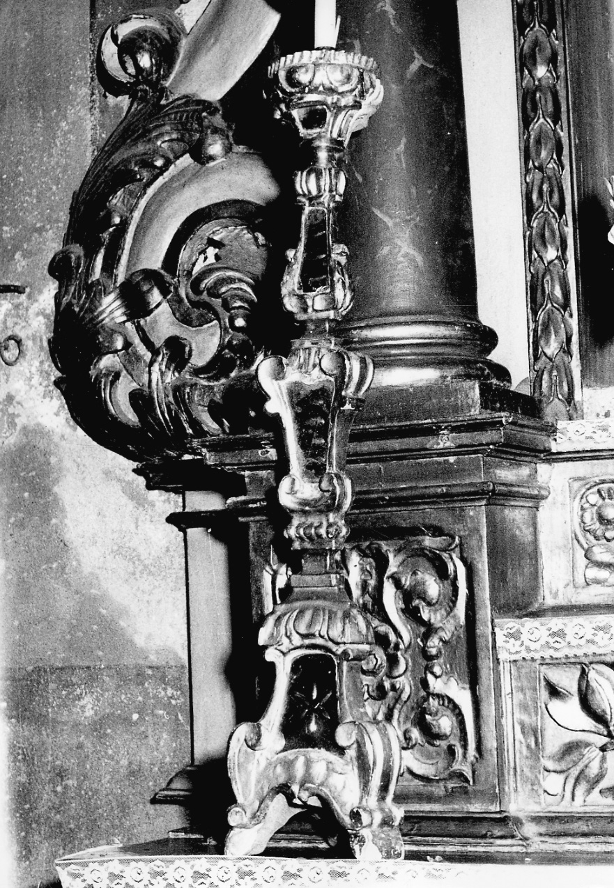 candeliere, serie - bottega piemontese (sec. XVIII)