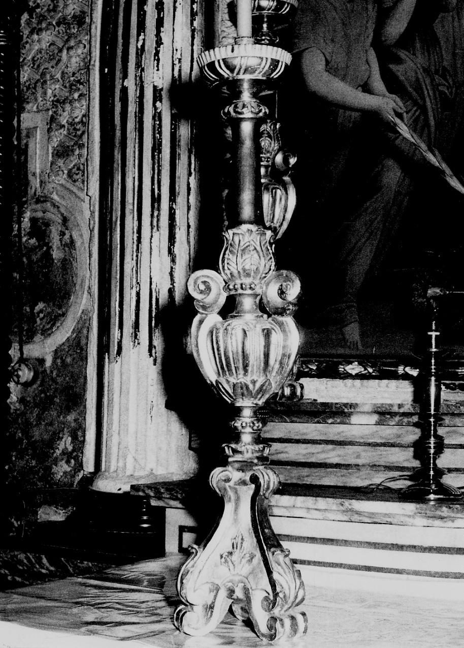 candeliere, serie - bottega piemontese (seconda metà sec. XIX)