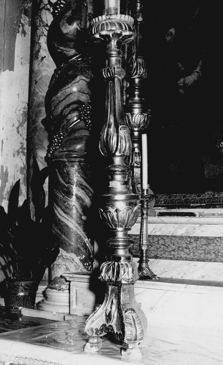 candeliere, serie - bottega piemontese (ultimo quarto sec. XIX)