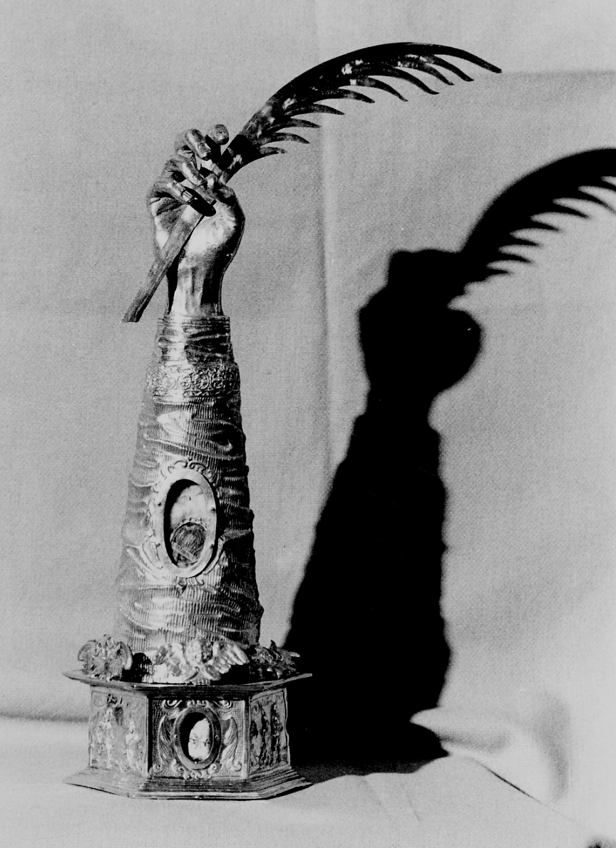 reliquiario antropomorfo - a braccio, opera isolata - bottega piemontese (sec. XVII)