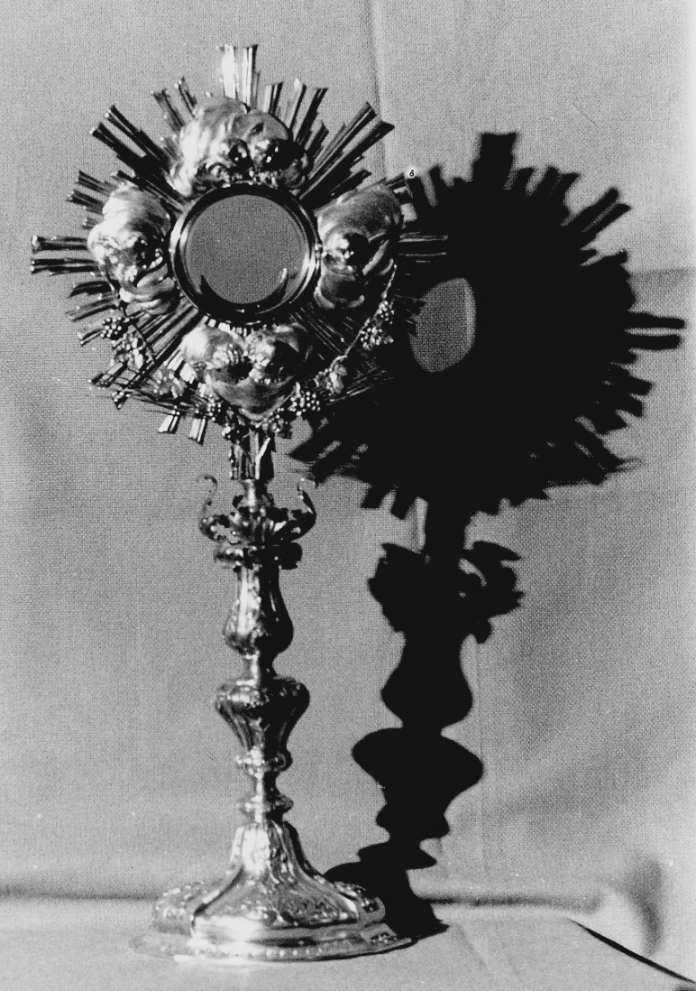 ostensorio - a raggiera, opera isolata di Paroletto Paolo Antonio (attribuito) (secondo quarto sec. XVIII)