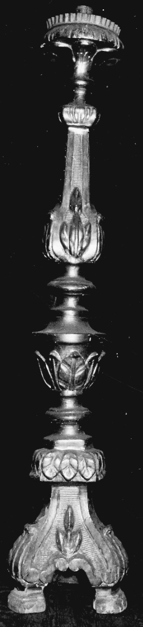 candeliere, opera isolata - bottega piemontese (sec. XIX)