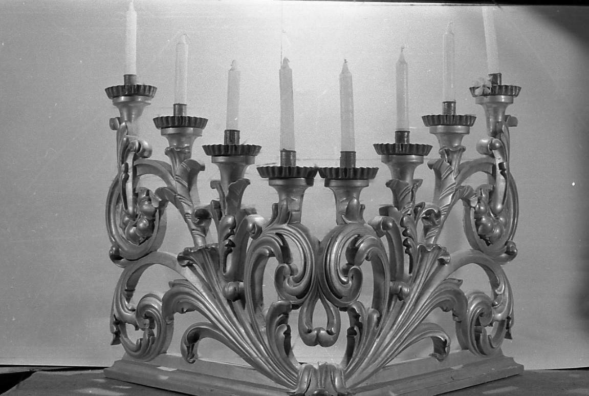 candelabro, serie - bottega piemontese (metà sec. XVIII)