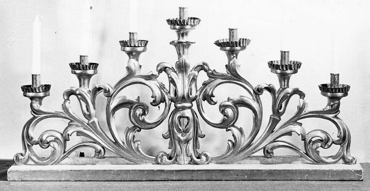 candelabro, serie - bottega piemontese (metà sec. XVIII)