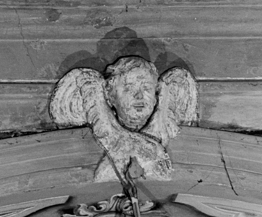 testa alata (scultura, serie) di Bertramelli Pietro (primo quarto sec. XVIII)