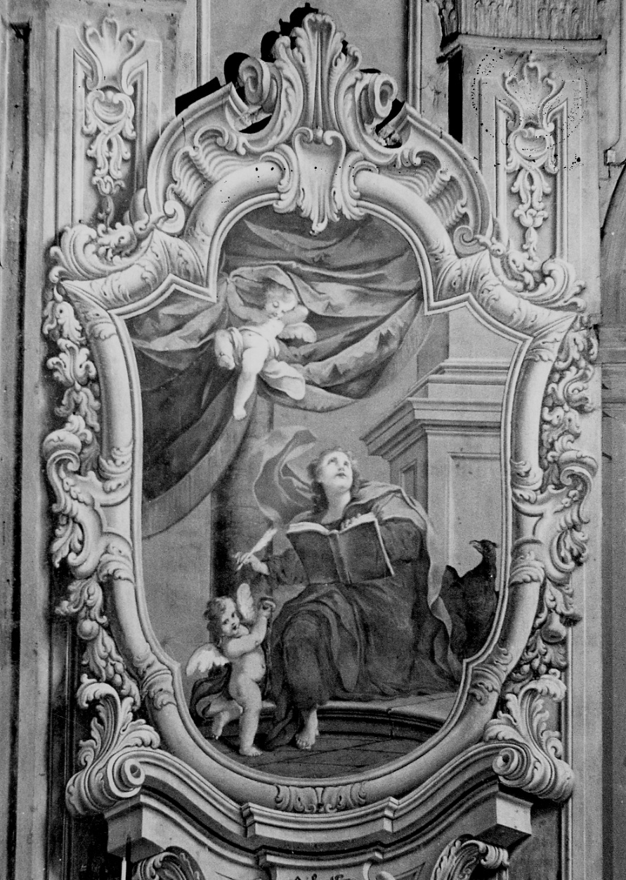 San Giovanni Evangelista (dipinto, elemento d'insieme) di Dallamano Giuseppe, Milocco Michele Antonio, Bianchi Federico (metà sec. XVIII)