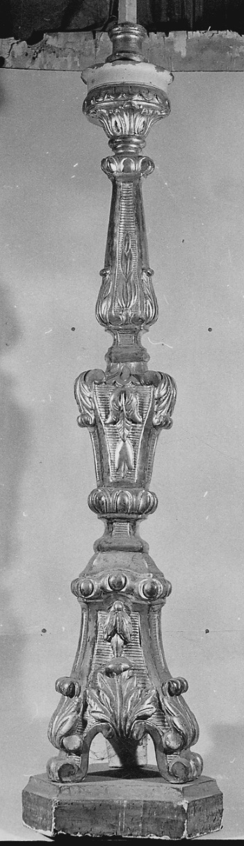 candeliere, serie - bottega piemontese (metà sec. XVIII)