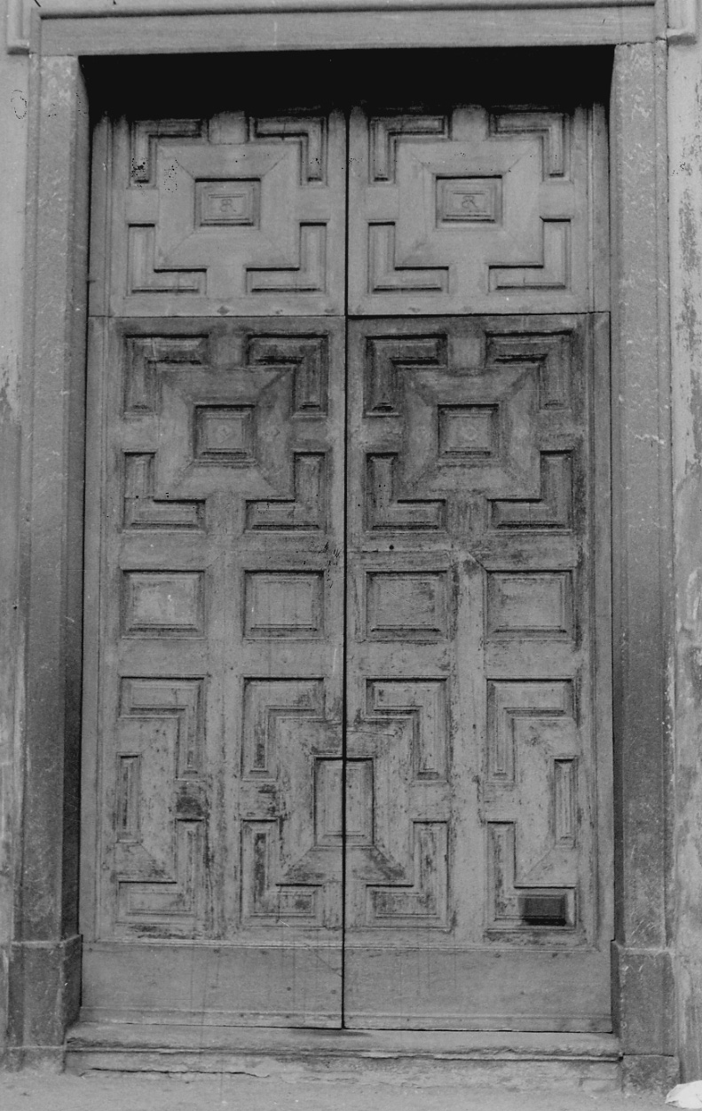 portone - a due battenti, opera isolata - bottega piemontese (fine sec. XVIII)