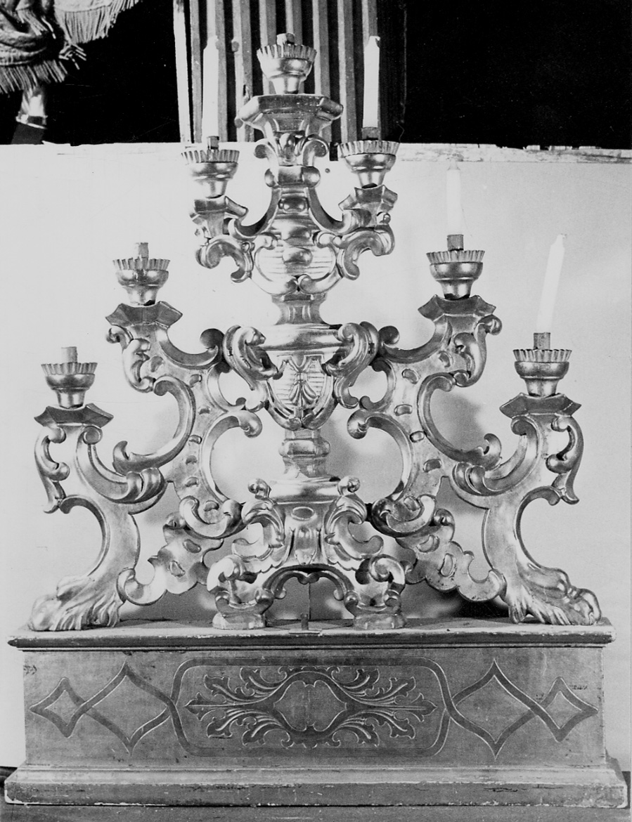 candelabro, serie - bottega piemontese (secondo quarto sec. XVIII)