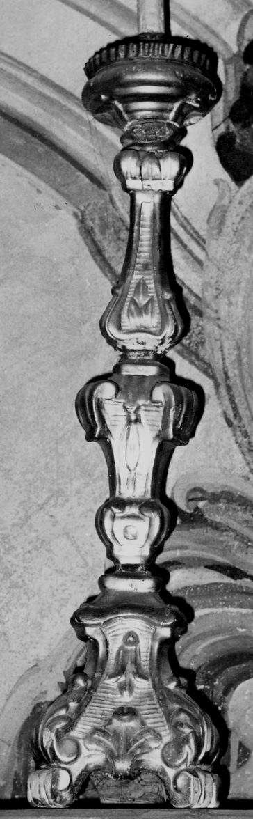 candeliere, opera isolata - bottega piemontese (fine sec. XVIII)