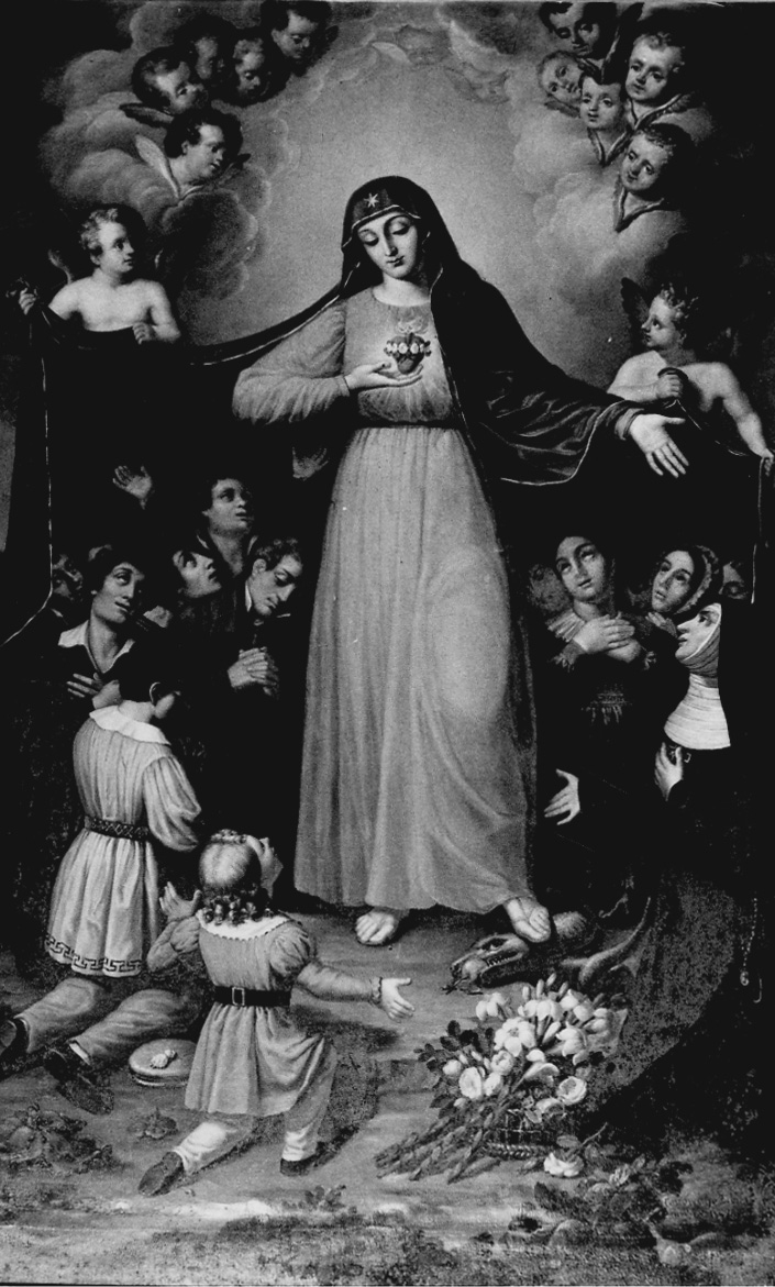 Sacro Cuore di Maria (pala d'altare, opera isolata) di Cottolengo Agostino (metà sec. XIX)