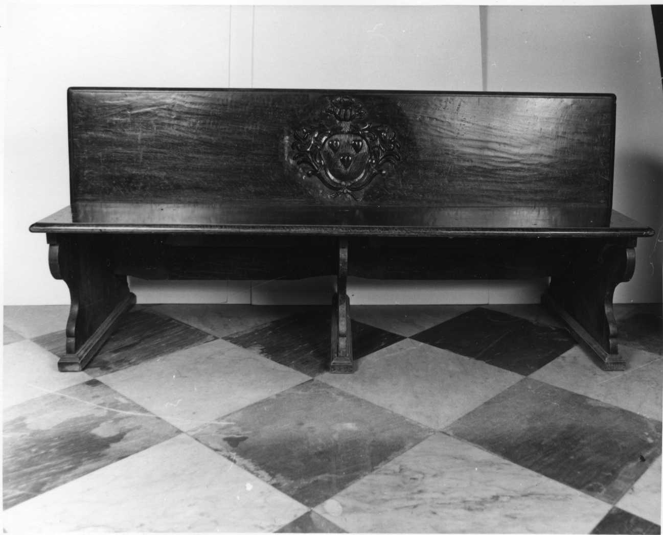 banco da chiesa, opera isolata - bottega piemontese (secondo quarto sec. XVIII)