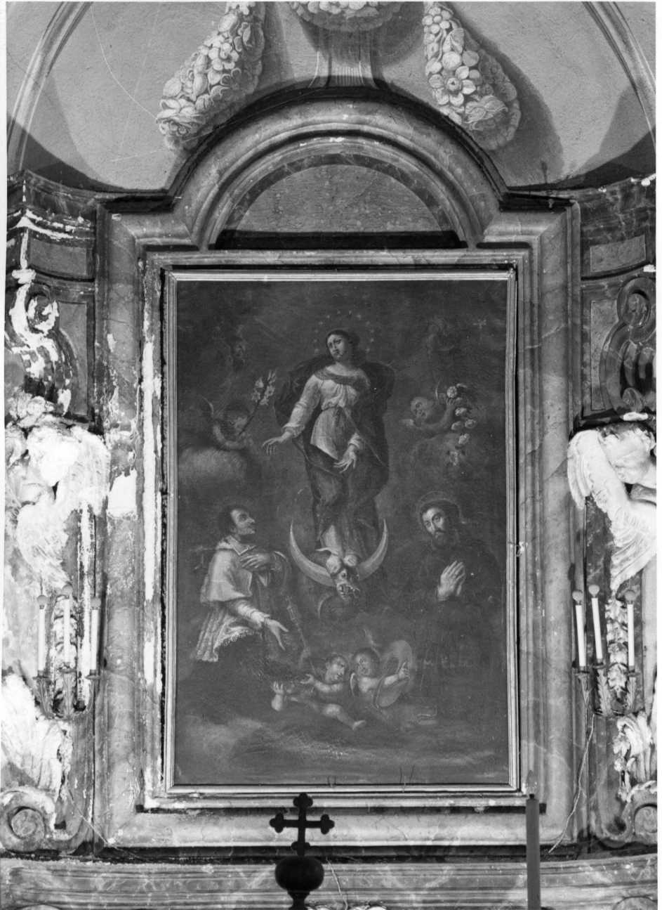Madonna Immacolata e Santi (dipinto, opera isolata) - ambito piemontese (terzo quarto sec. XVII)