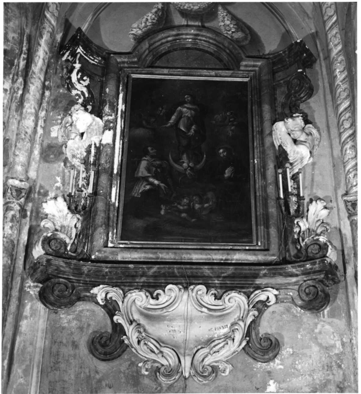 cornice di dipinto, opera isolata - bottega lombardo-ticinese (terzo quarto sec. XVII)