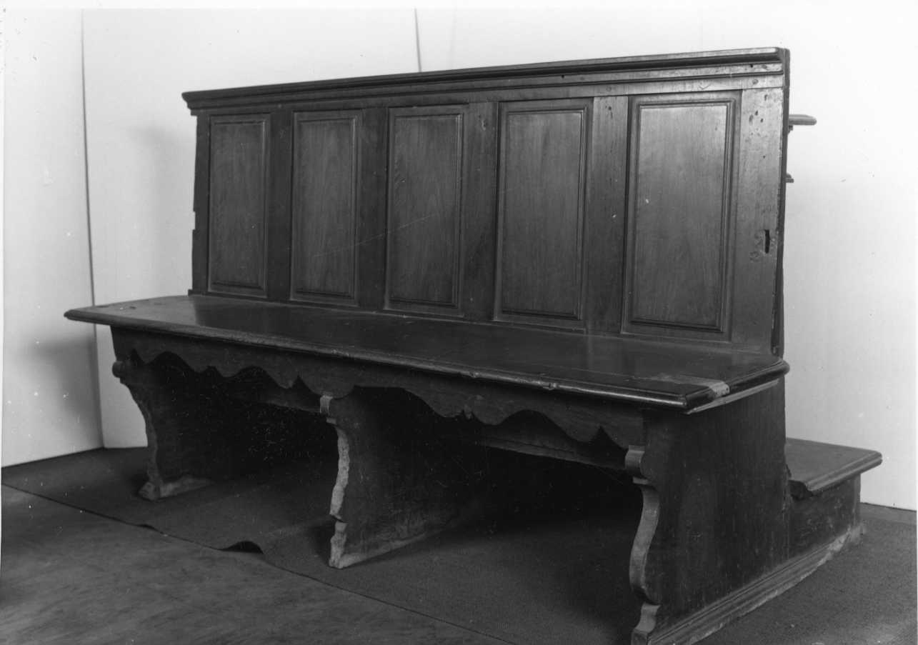 banco da chiesa, opera isolata - bottega saluzzese (sec. XVIII)