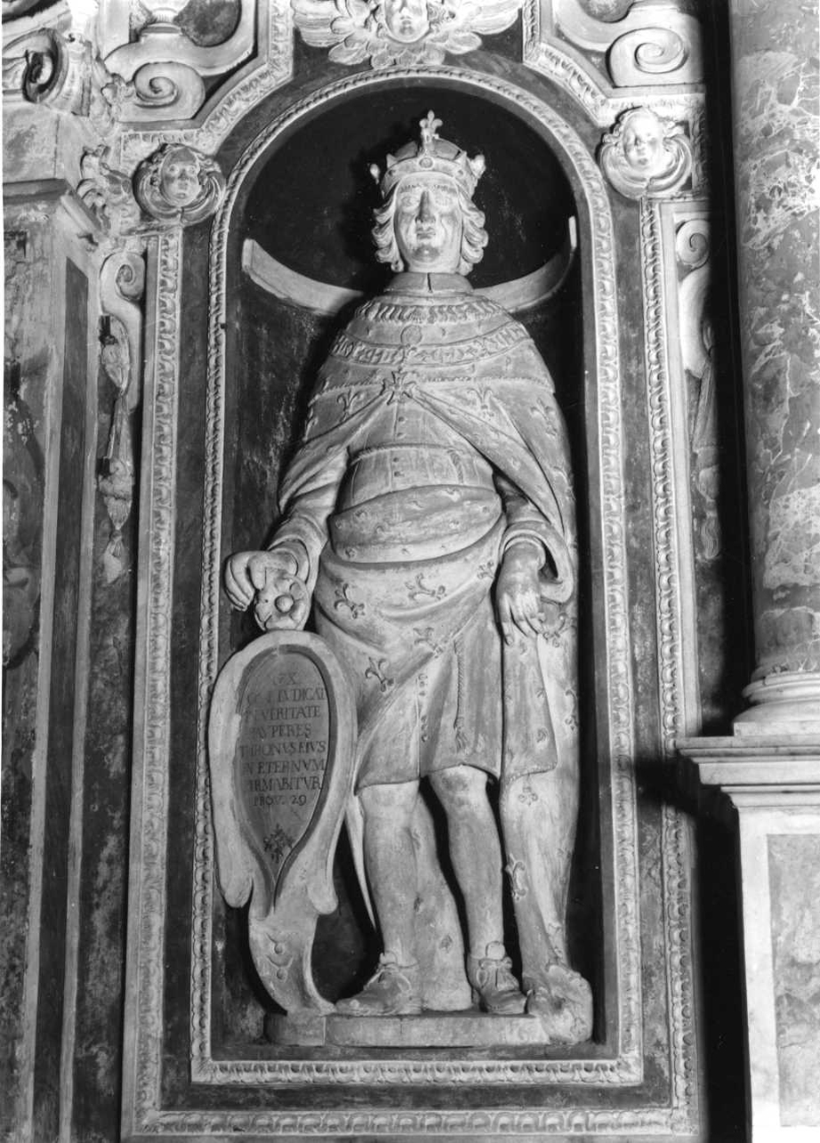 San Luigi dei Francesi (statua, elemento d'insieme) - bottega piemontese (metà sec. XVII)