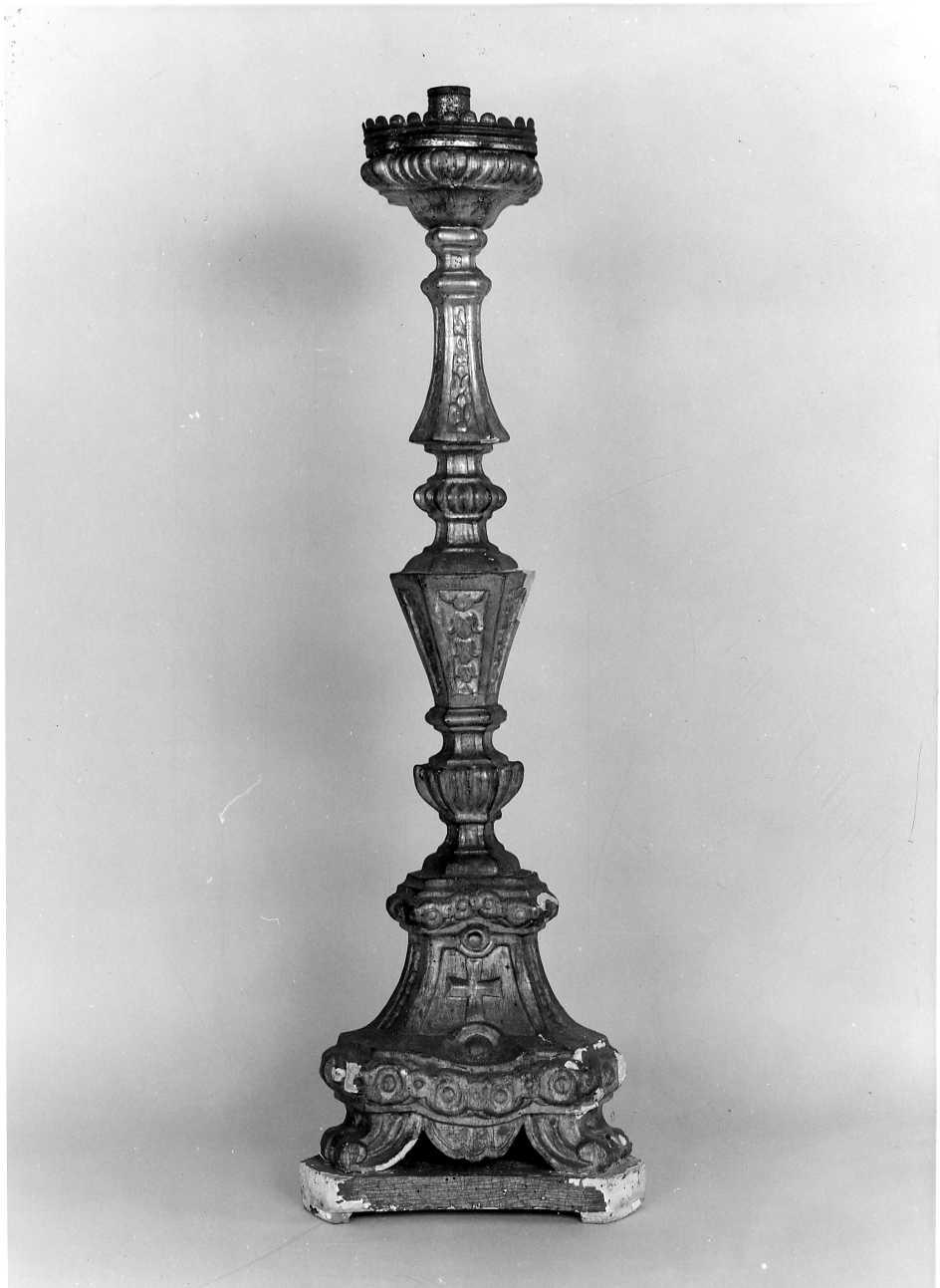 candeliere, opera isolata - bottega piemontese (metà sec. XVIII)